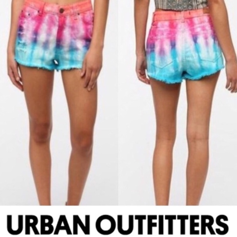 BDG Urban Outfitters Tie-Dyed Distressed Shorts